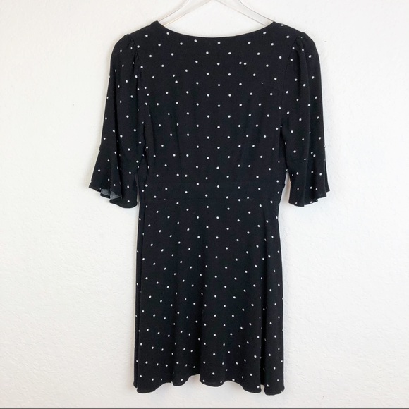Free People | Black Polkadot Tie Front Dress Small - Picture 6 of 6